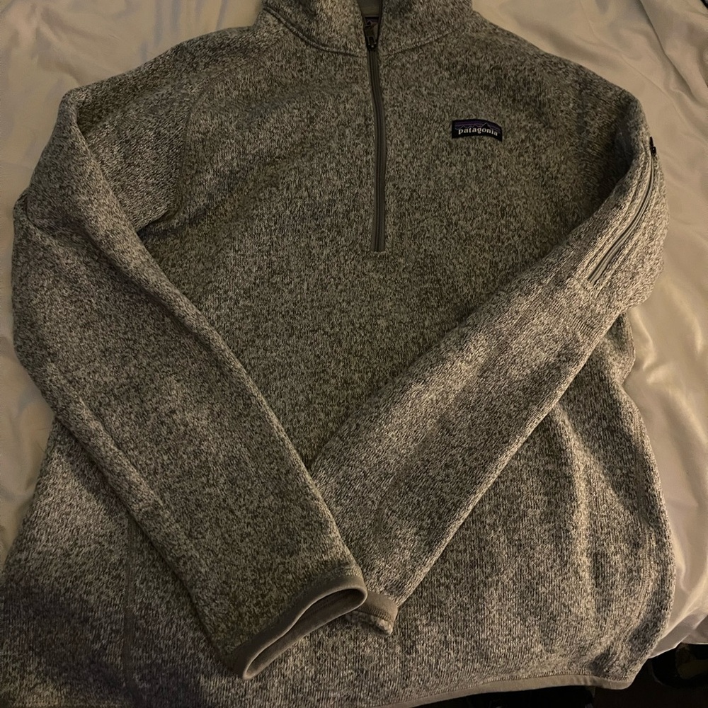 Patagonia Women's Zip-Up Sweater in Heather Gray